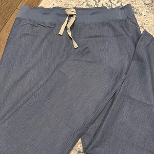 Figs blue grey Livingston scrub pants xl tall and L tall heather denim